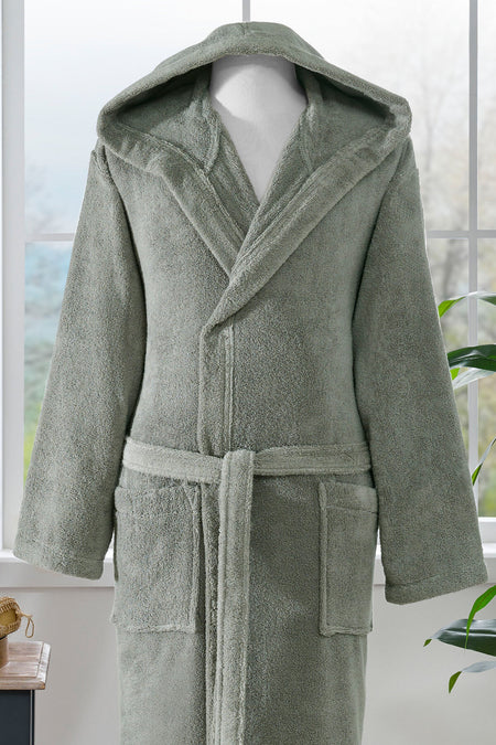 Ozdilek Woven Hooded Bathrobe - MALLTURK