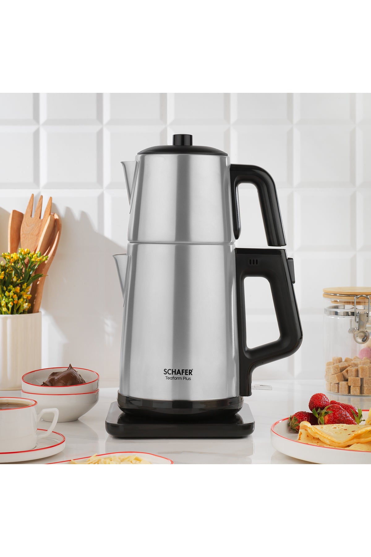 Schafer Teaform Plus Stainless Steel Tea Maker - inox - MALLTURK