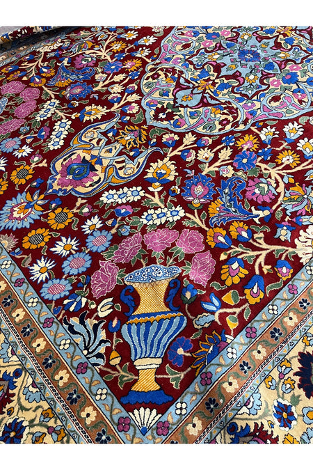 RD RAMAZAN DAG Hand Rug Art Hand-Woven Duruder Hereke Rug Special Weave Size 430x300 - MALLTURK