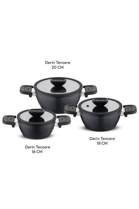 Emsan Diamente 6 Piece Midi Cookware Set