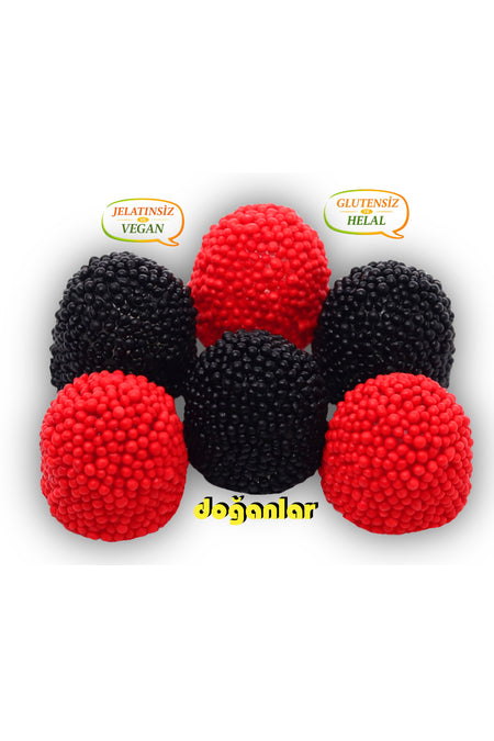 DOGANLAR gida ahududu bogurtlen Jelly Turkish Delight jelatinsiz helal Vegan Gluten Free 1000 g hayvansal katki maddesi icermez - MALLTURK