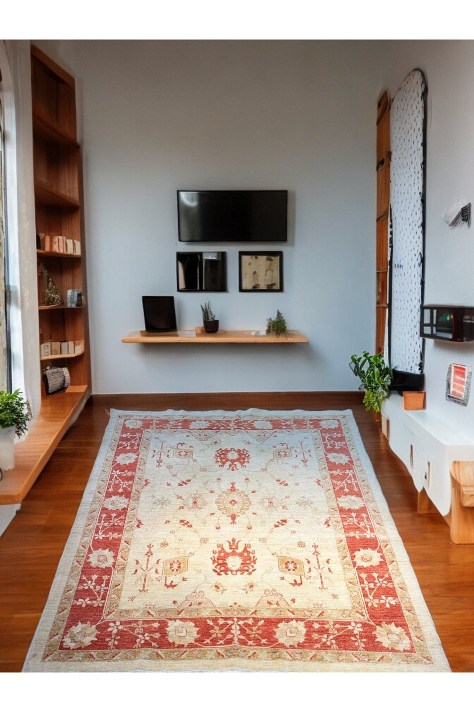 Sirvan Handwoven Afghan Usak Carpet - 251x204 - MALLTURK