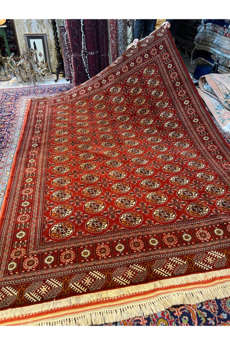 RD RAMAZAN DAG Hand Rug Art Hand-Woven Iranian Buhara Rug Wool Weave KokBoya Size 300x200