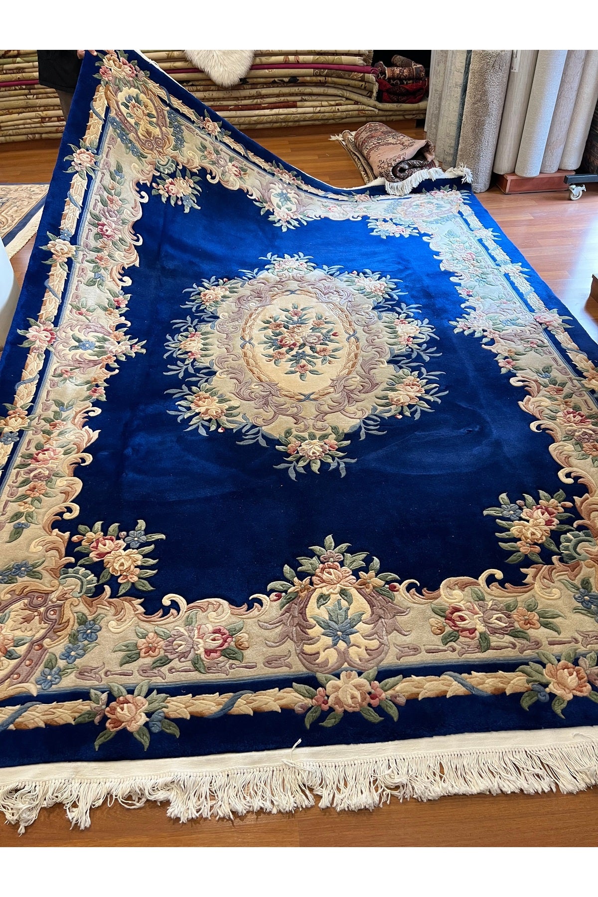 RD RAMAZAN DAG Hand Rug Art Hand-Woven Embossed Chinese Rug Size 350x250 - MALLTURK