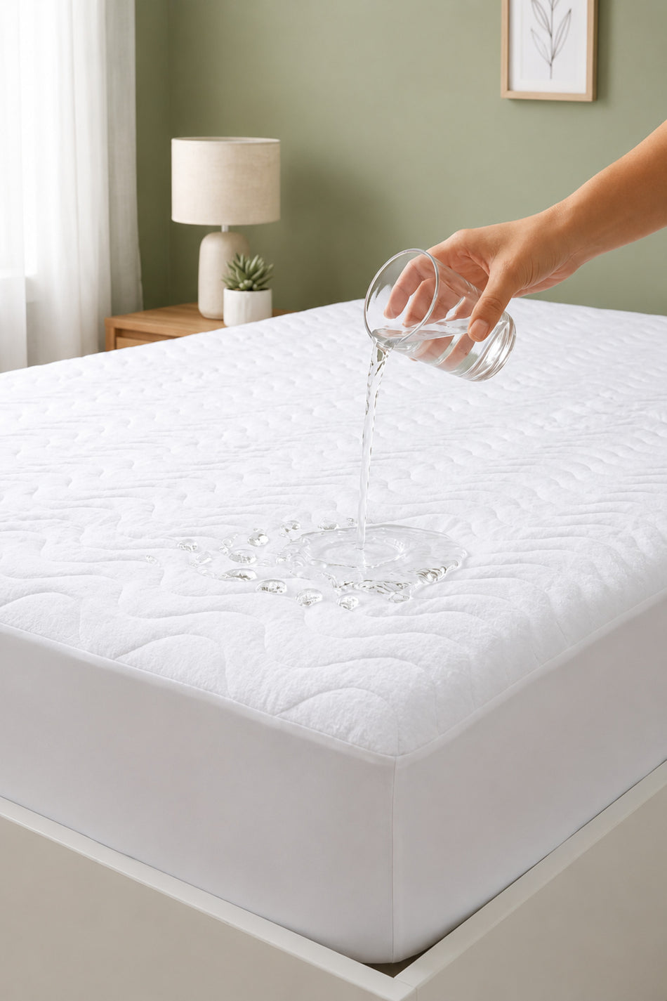 Menderes Home Cotton Collection Quilted Fitted Mattress Protector - MALLTURK