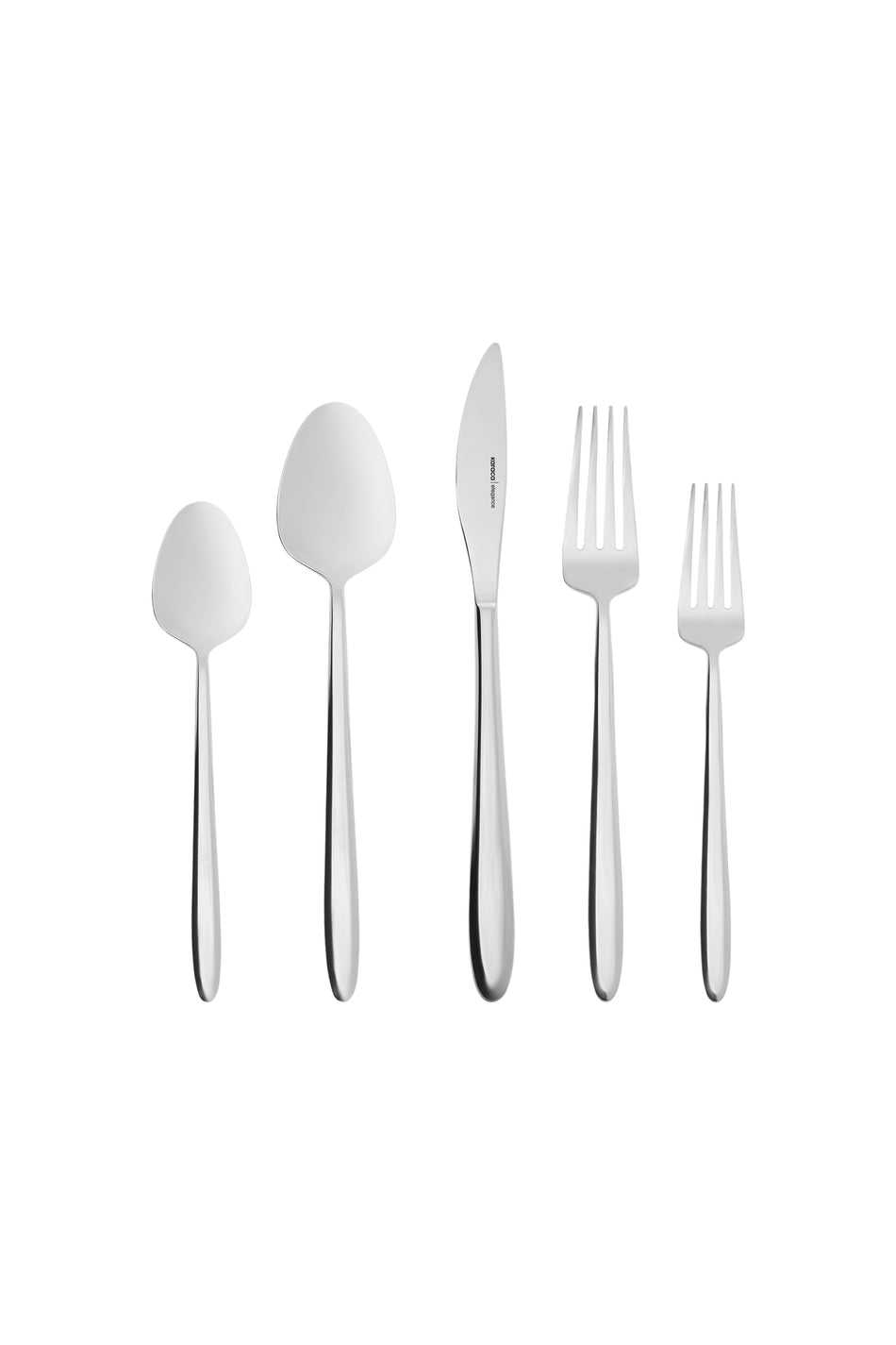 Karaca flow 60 Piece 12 Place Setting Flatware Set platin - MALLTURK