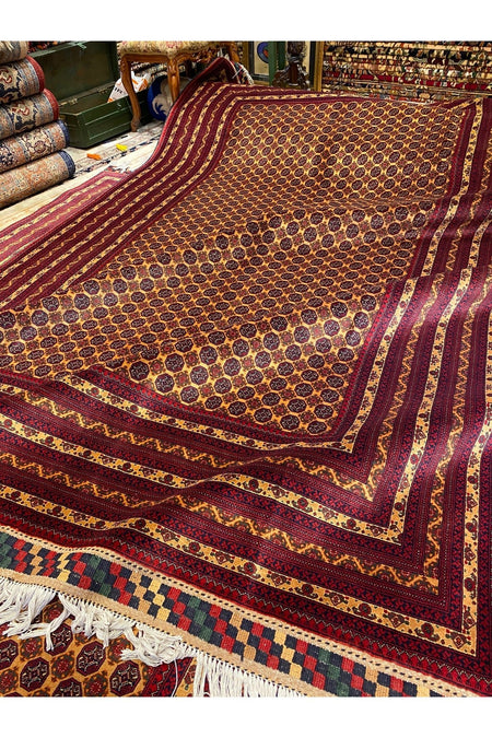 RD RAMAZAN DAG Hand Rug Art Hand-Woven Afgan Hoca Roshnai Rug Premium Quality Cotton Base Wool Weave olup Natural Dye 3x2 - MALLTURK