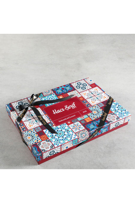 Haci serif Assorted Sultan Turkish Delight motif desenli kutu 1000gr - MALLTURK