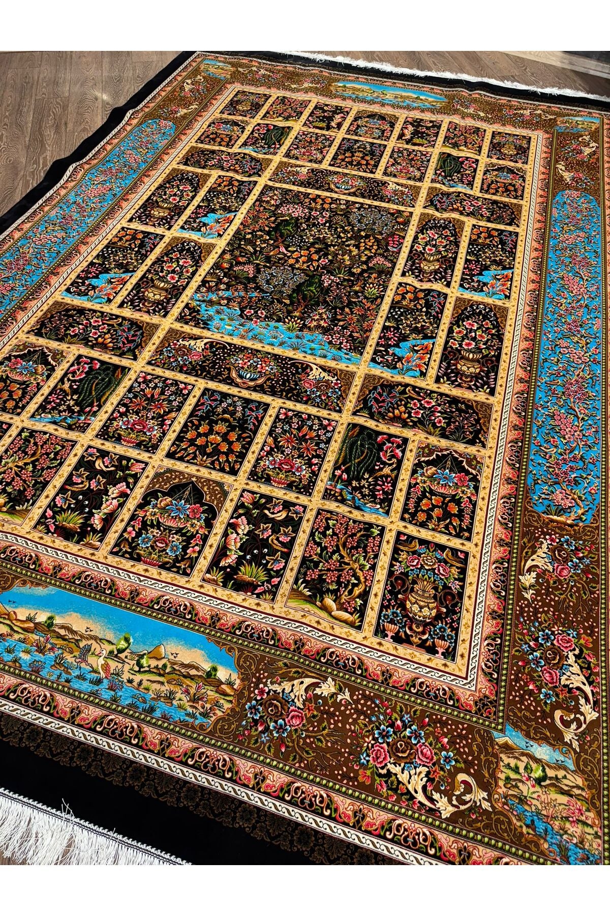 Rustikev Iranian Silk Rug - MALLTURK