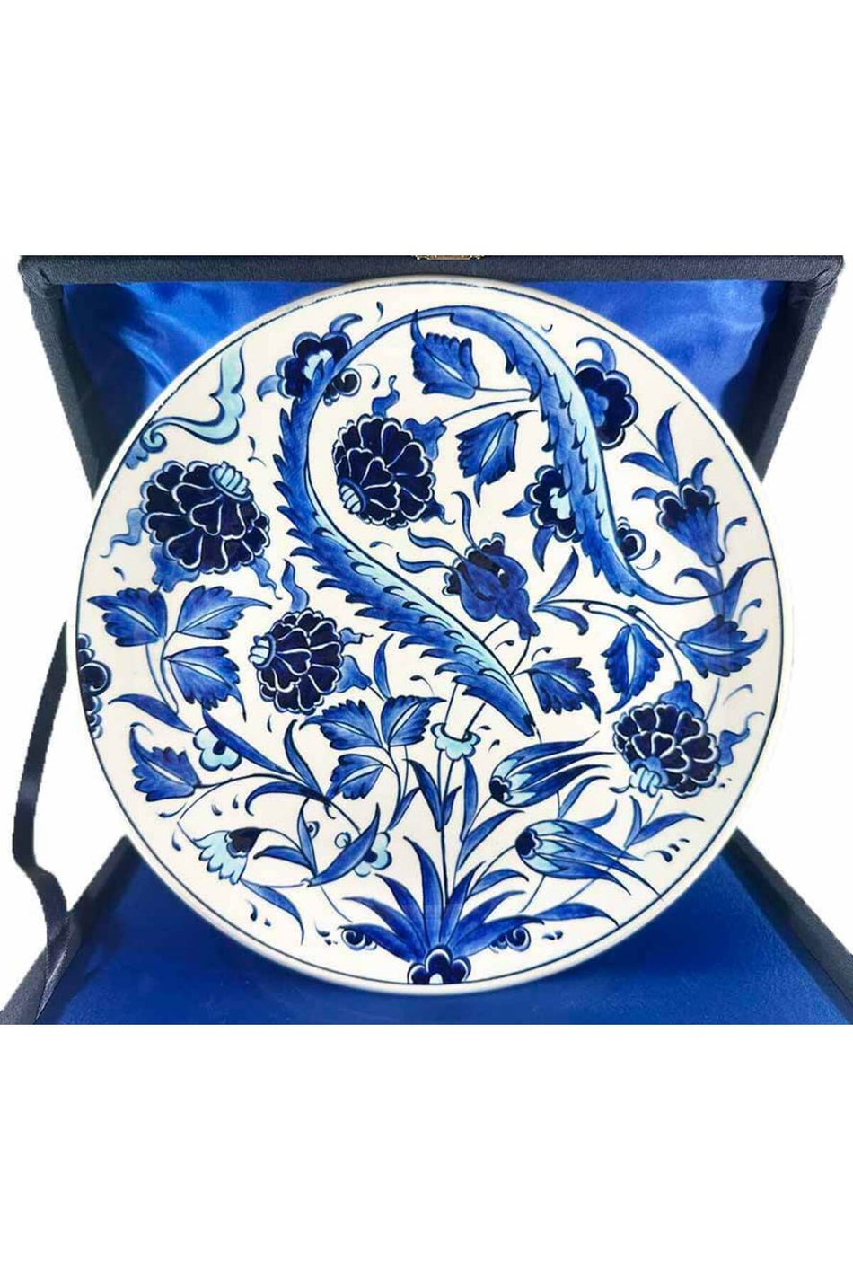 Cini Evi Blue Zarafet Iznik Tile Plate - MALLTURK