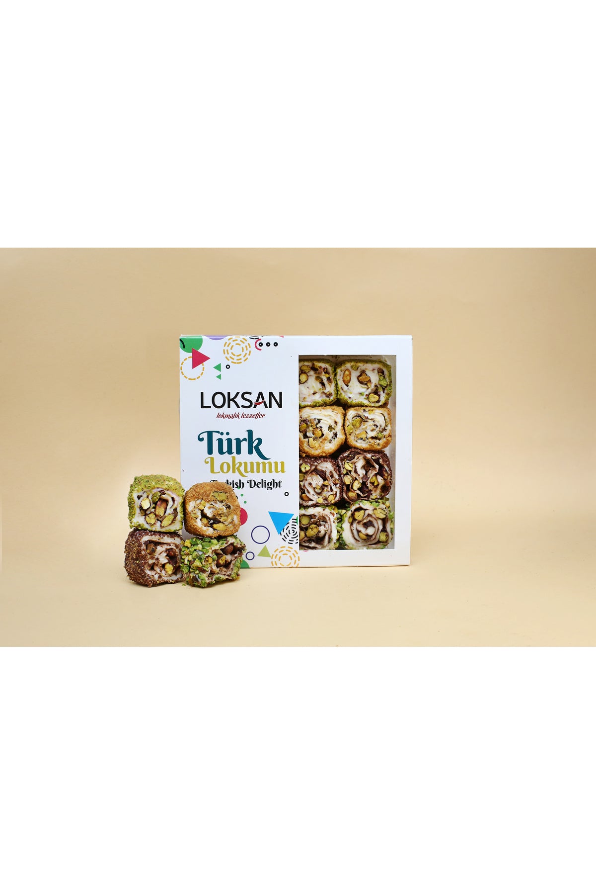 Genel Markalar ozel Assorted cesit Pistachio Rolled Turkish Delight 300gr Pistachio Dream - MALLTURK