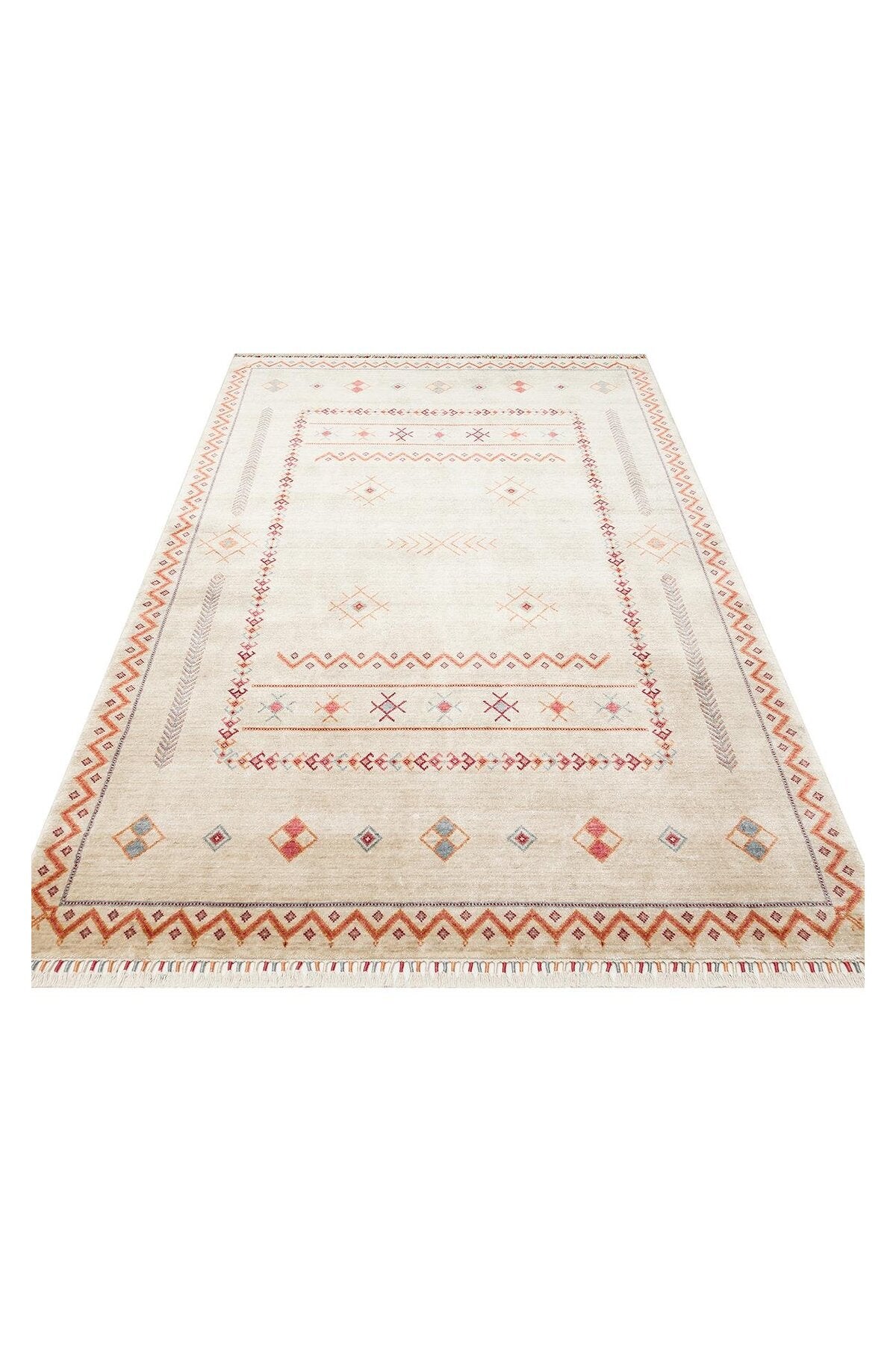 Eko Hali ZARA ZR 20 LIHGT MULTY Authentic Patterned Special Non-Shedding and Easy-to-Clean Tencel - MALLTURK