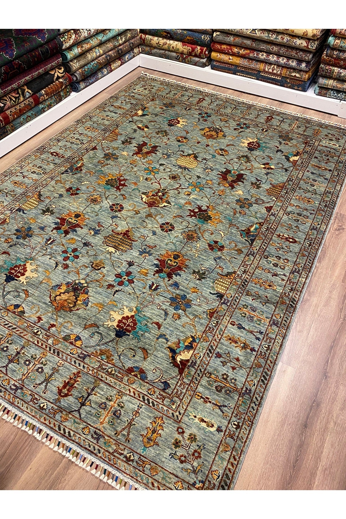 fethiyehalikilim Hand-Woven afgan buz mavisi sultani Rug 305X210 [6,41m2] %100 Hand-Woven - %100 HANDMADE - MALLTURK