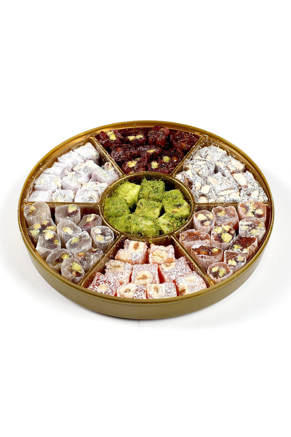 Haci serif Double Roasted Assorted Round fitil Turkish Delight 500g - MALLTURK