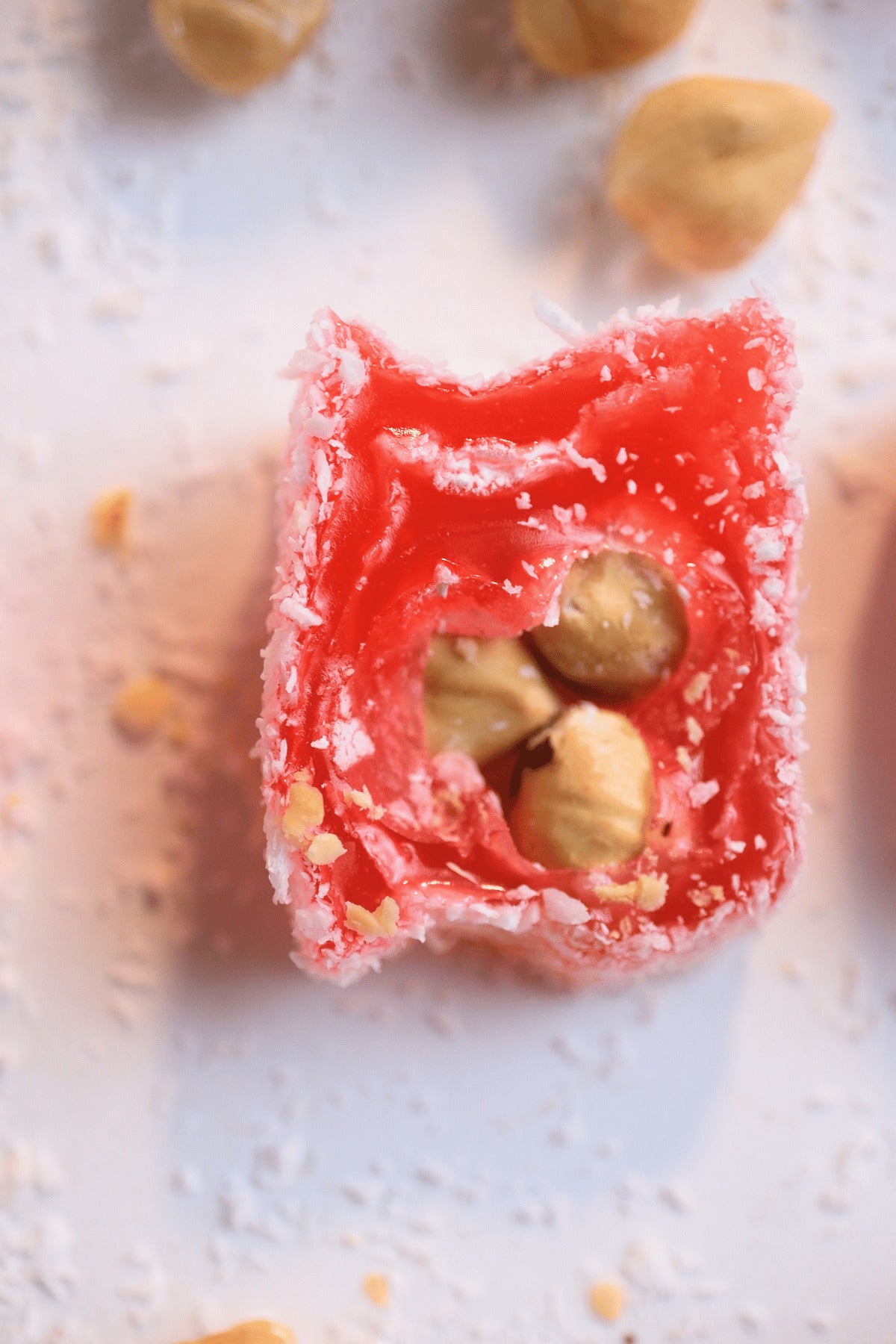 Erten sekerleme Pomegranate Flavored Hazelnut Turkish Delight 1 kg - MALLTURK