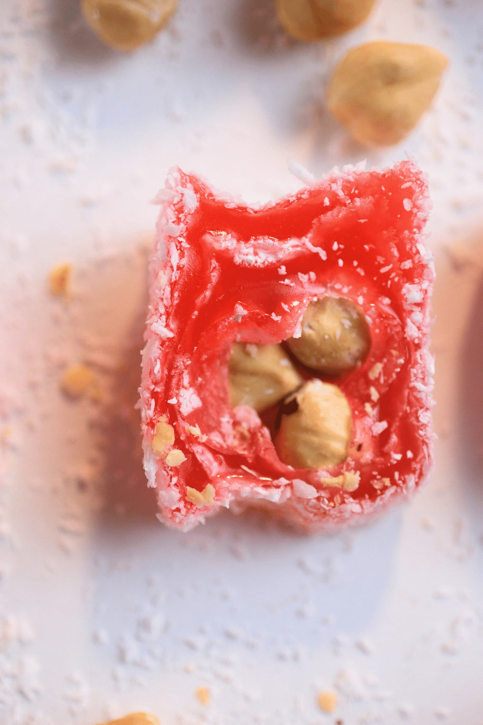 Erten sekerleme Pomegranate Flavored Hazelnut Turkish Delight 1 kg - MALLTURK
