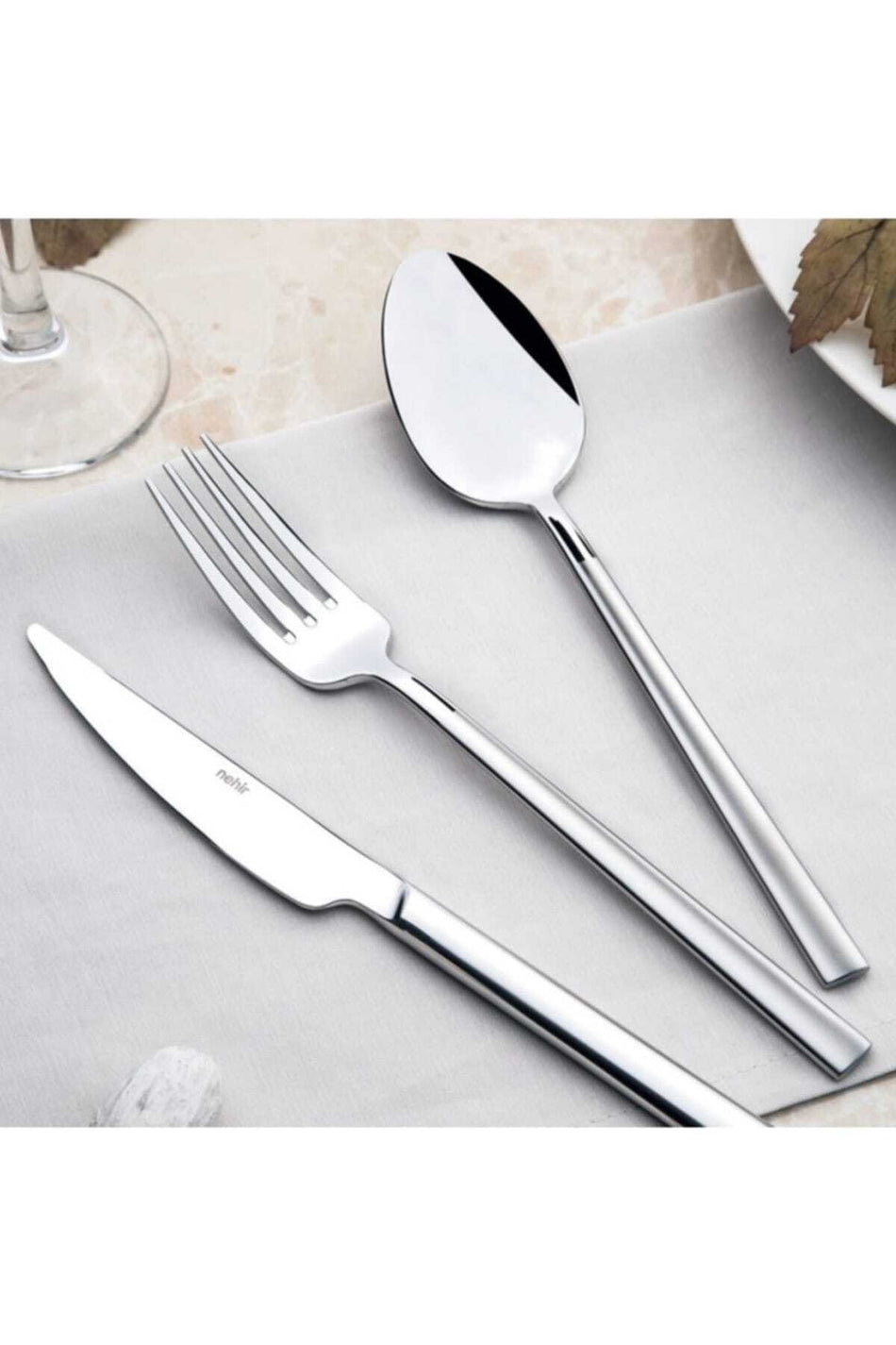 Nehir dalyan Satin 72 Piece karton Boxed Flatware Set 18 10 304 1 kalite - MALLTURK