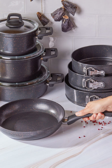 Karaca Biogranit Blackgold 10 Piece Cookware Set