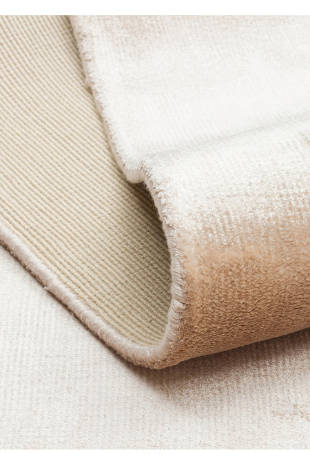 Vog Hali Alure Beige Handwoven Pure Bamboo Rug Luxury Soft Minimalist Modern Living Room and Lounge Rug - MALLTURK