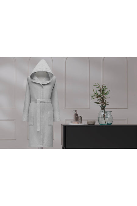 Ozdilek Grave Waffle Hooded Bathrobe - MALLTURK