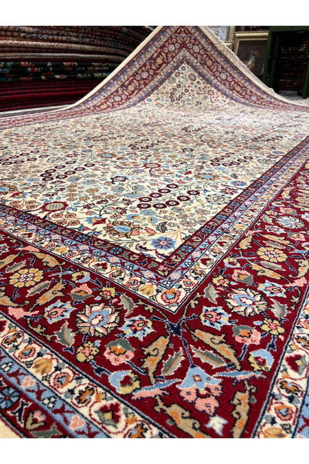 RD RAMAZAN DAG Hand Rug Art Hand-Woven Hereke Rug Signed Seven Mountains Flower 300x200 - MALLTURK