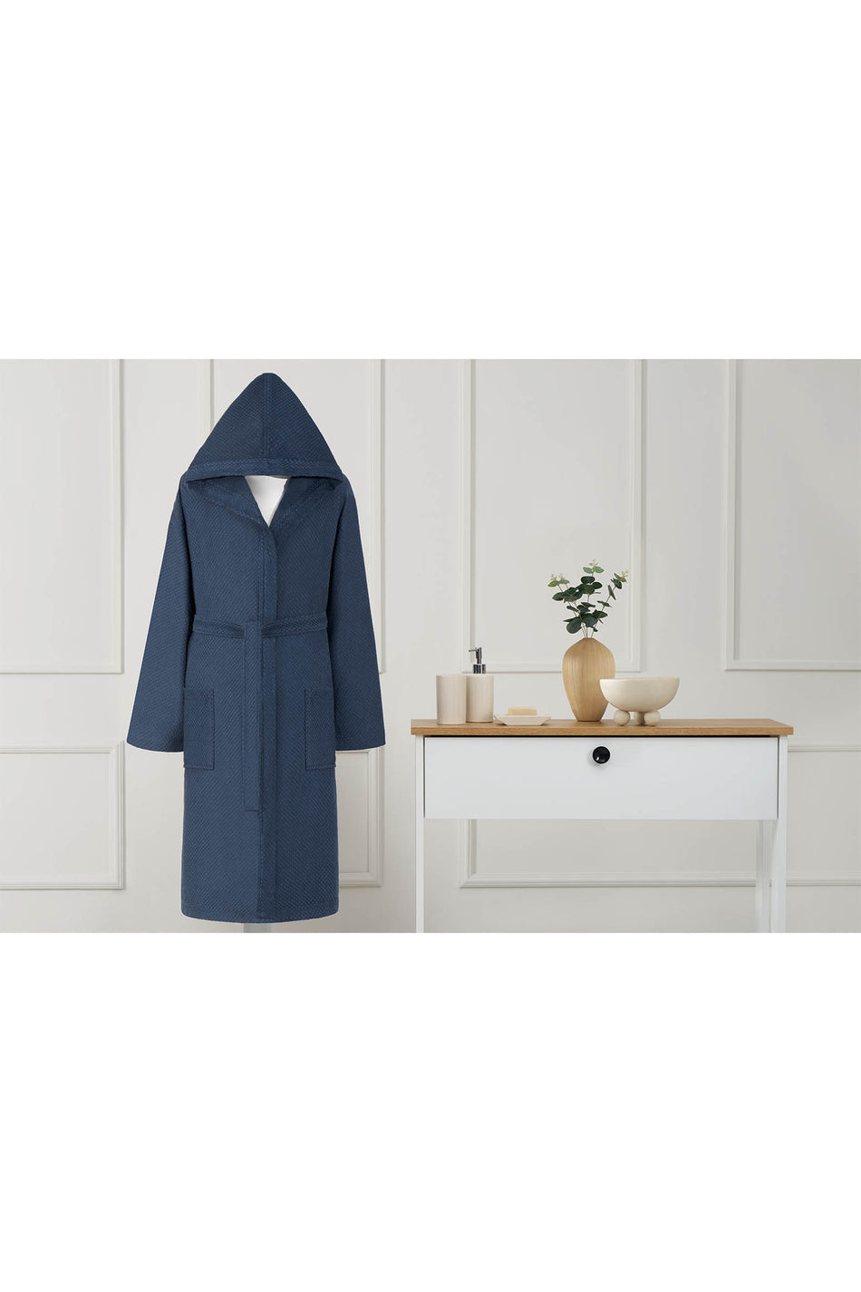 Ozdilek Grave Waffle Hooded Bathrobe - MALLTURK