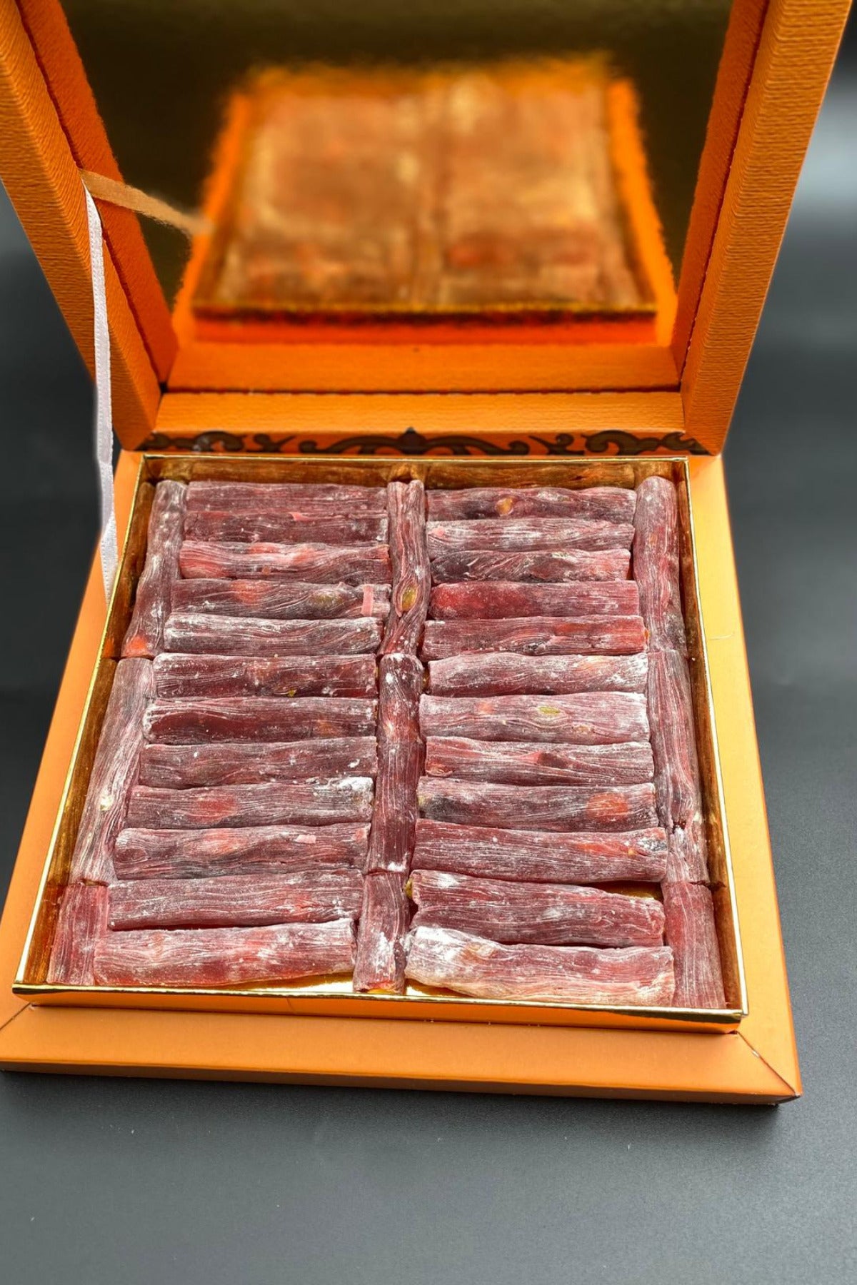 Kutluhan 450 g Pomegranate Flavored Pistachio parmak fitil Turkish Delight turkish delight 450 g - MALLTURK
