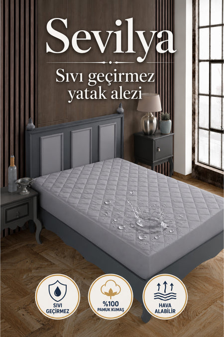 sevilya Waterproof Cotton Quilted Mattress Protector - MALLTURK