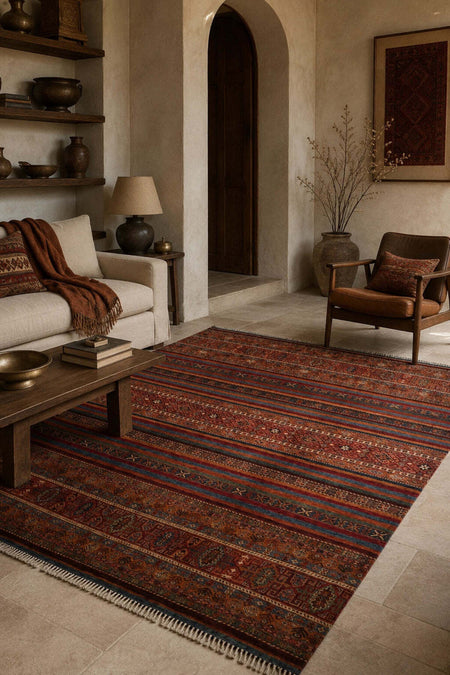 Naar Rug SHB Afgan Orjin Hand-Woven Wool Rug 204x298 - MALLTURK
