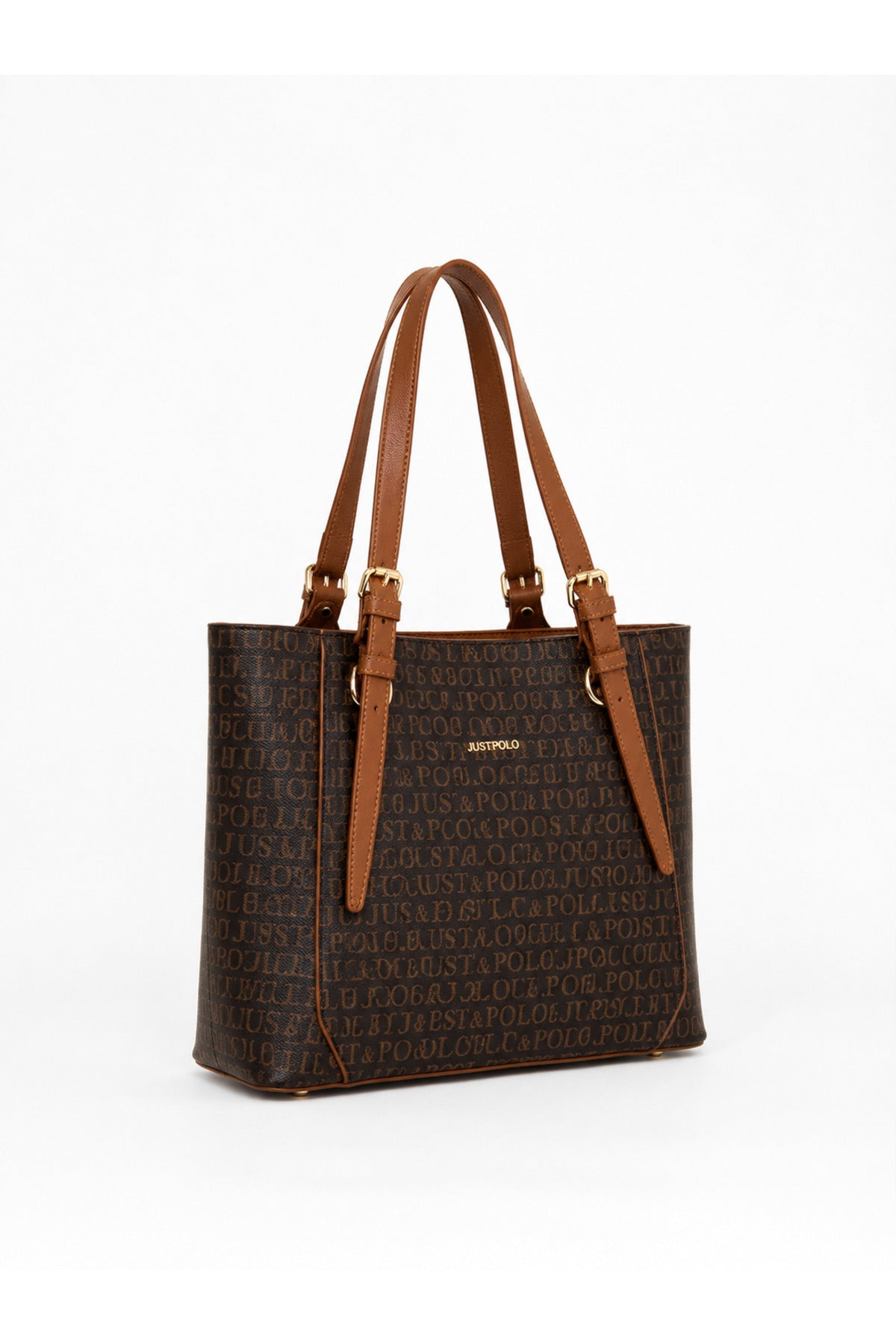Just Polo Original Women's Brown New Season 4-Compartment Luxury Soft Leather Adjustable Stylish Shoulder Bag - MALLTURK