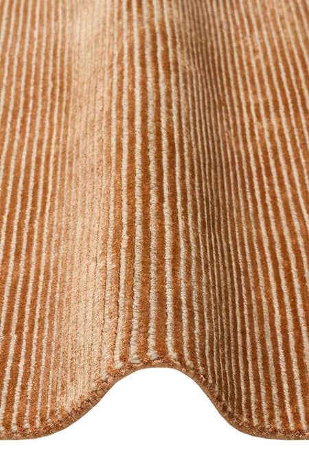 Vog Hali Siena Terra is a hand-woven living room rug meticulously crafted using natural bamboo and wool blend techniques. - MALLTURK