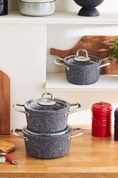 Karaca Biogranit Stone 6 Piece Midi Cookware Set - MALLTURK