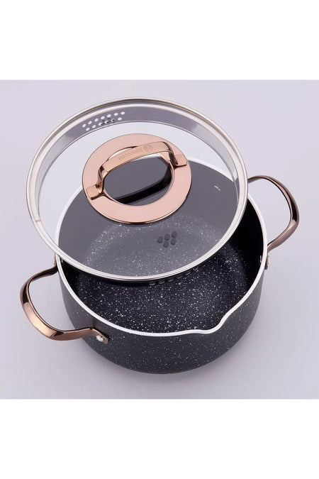 KORKMAZ Galaksi 7 Piece Rosa Cookware Set