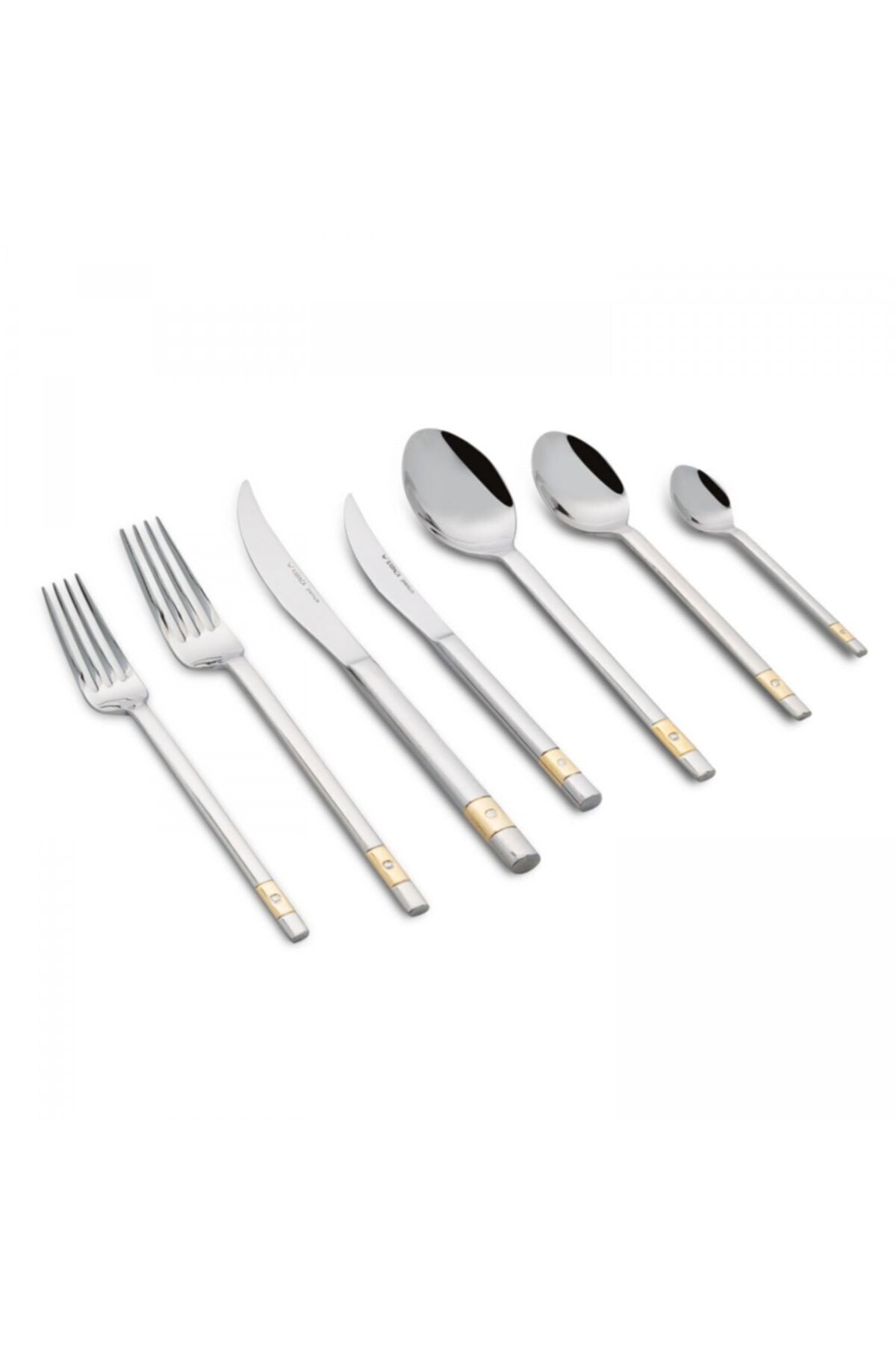 Karaca 84 Piece 12 Place Setting elgn Boxed new elmas gold Fork Knife Set - MALLTURK