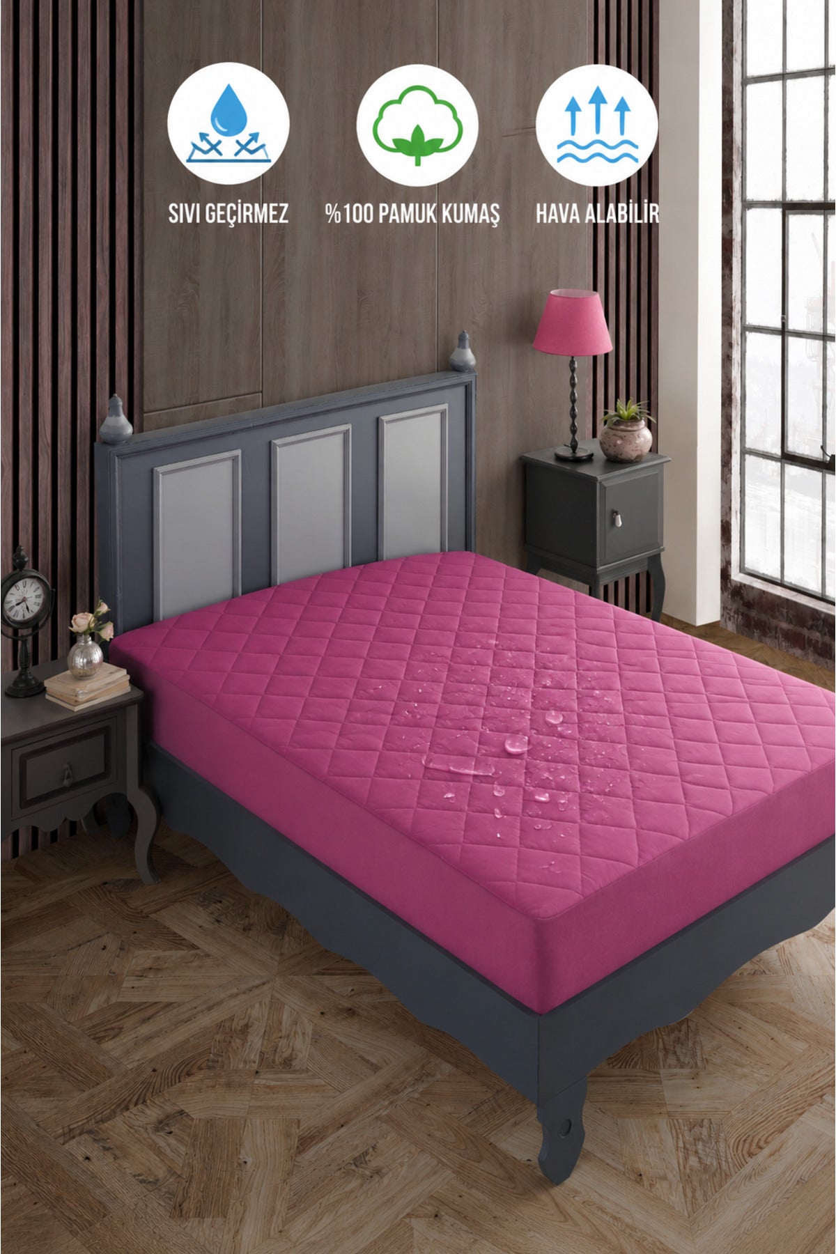 sevilya Waterproof Cotton Quilted Mattress Protector - MALLTURK