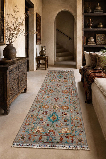 Naar Rug Afghan Orjin Hand-Woven Wool Rug 75x219