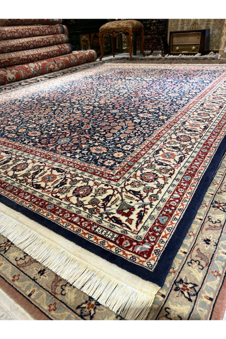 RD RAMAZAN DAG Hand Rug Art Hand-Woven Sumerbank Hereke Rug Seven Mountains Flower Cotton Base Wool Weave Olup Natural Dye 270x200 - MALLTURK
