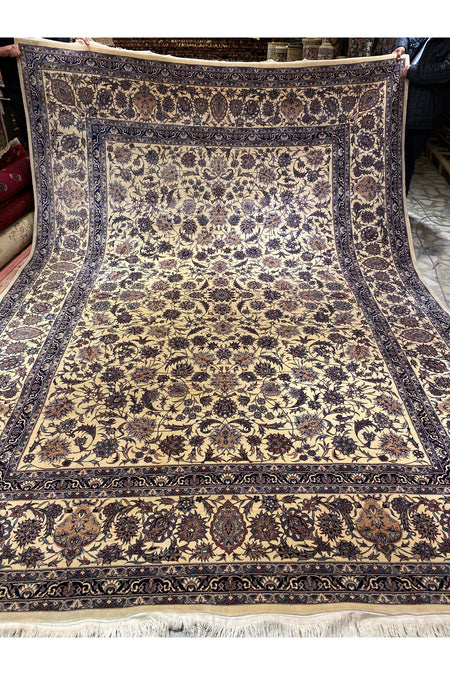 RD RAMAZAN DAG Hand Rug Art Hand-Woven Chinese Isfahan Rug Cotton Base Wool Weave Size 385x287 - MALLTURK