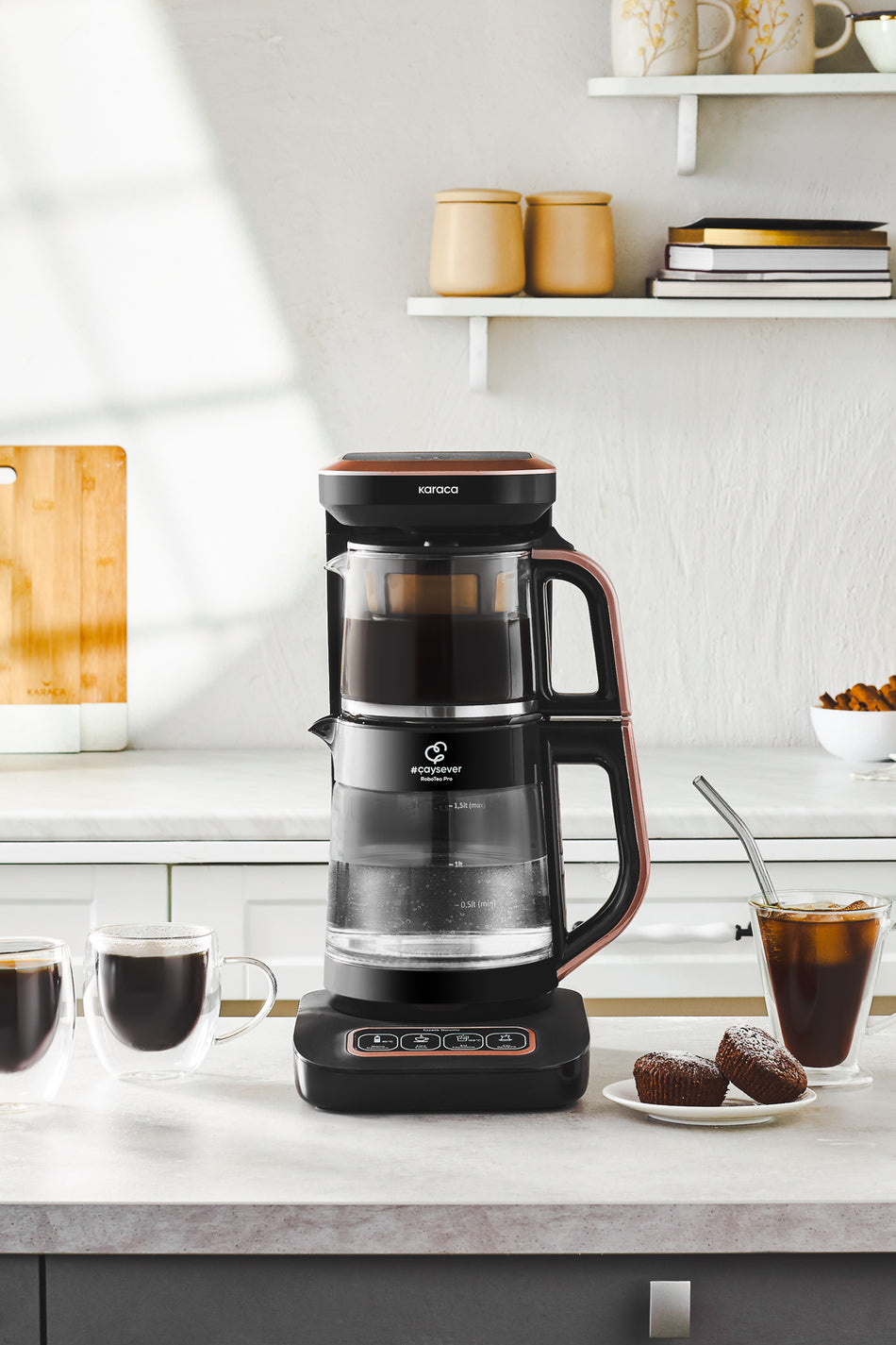 Karaca Tea Lover Robotea Pro Connect Smart Talking Glass Tea Maker 4 in 1 - MALLTURK