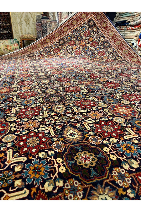 RD RAMAZAN DAG Hand Rug Art Hand-Woven Sumerbank Hereke Rug Signed Kafkas Design Premium Quality Size 417x300 - MALLTURK
