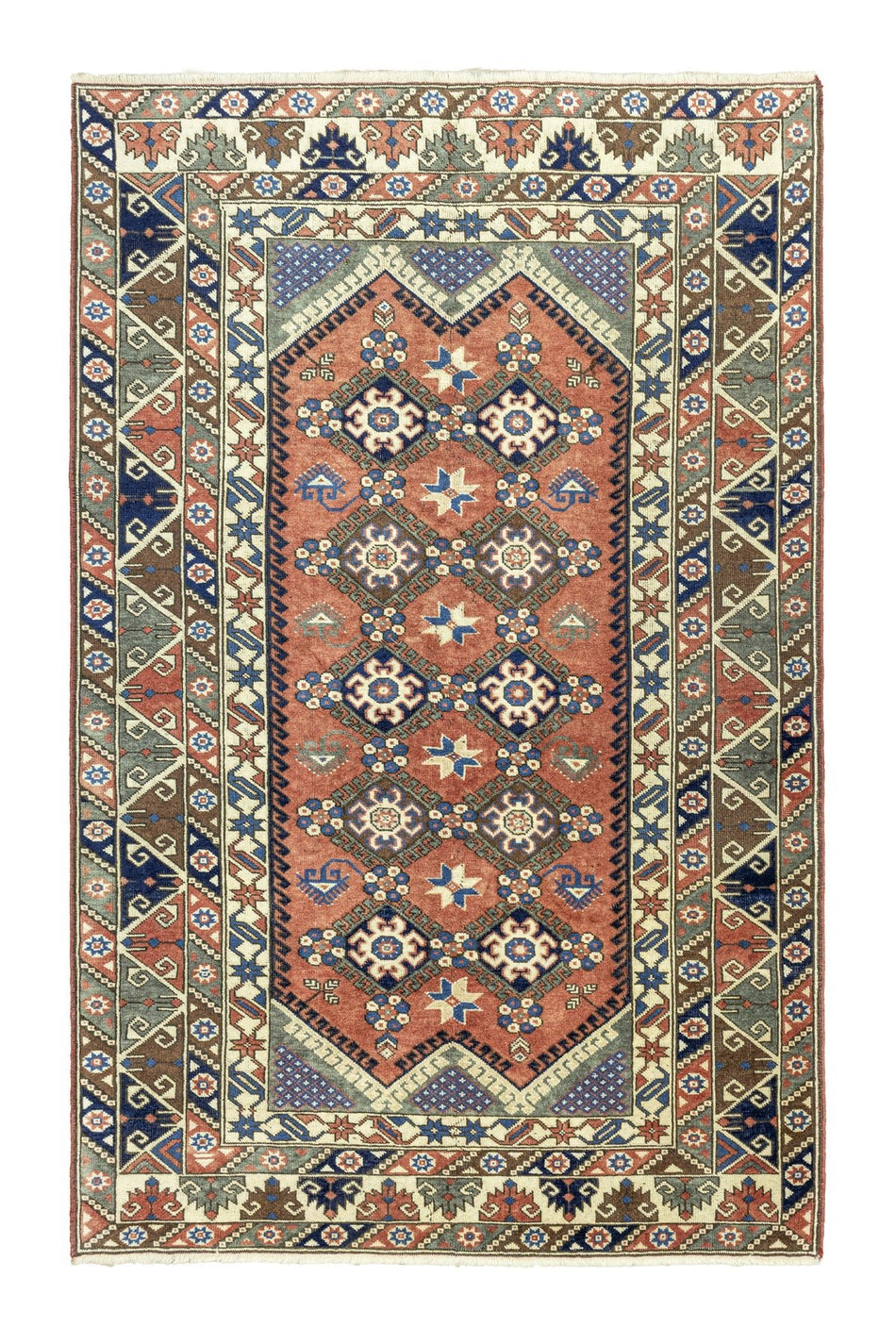 Soho Antiq Pomelon Ethnic Patterned Wool Rug 156x248 cm - MALLTURK