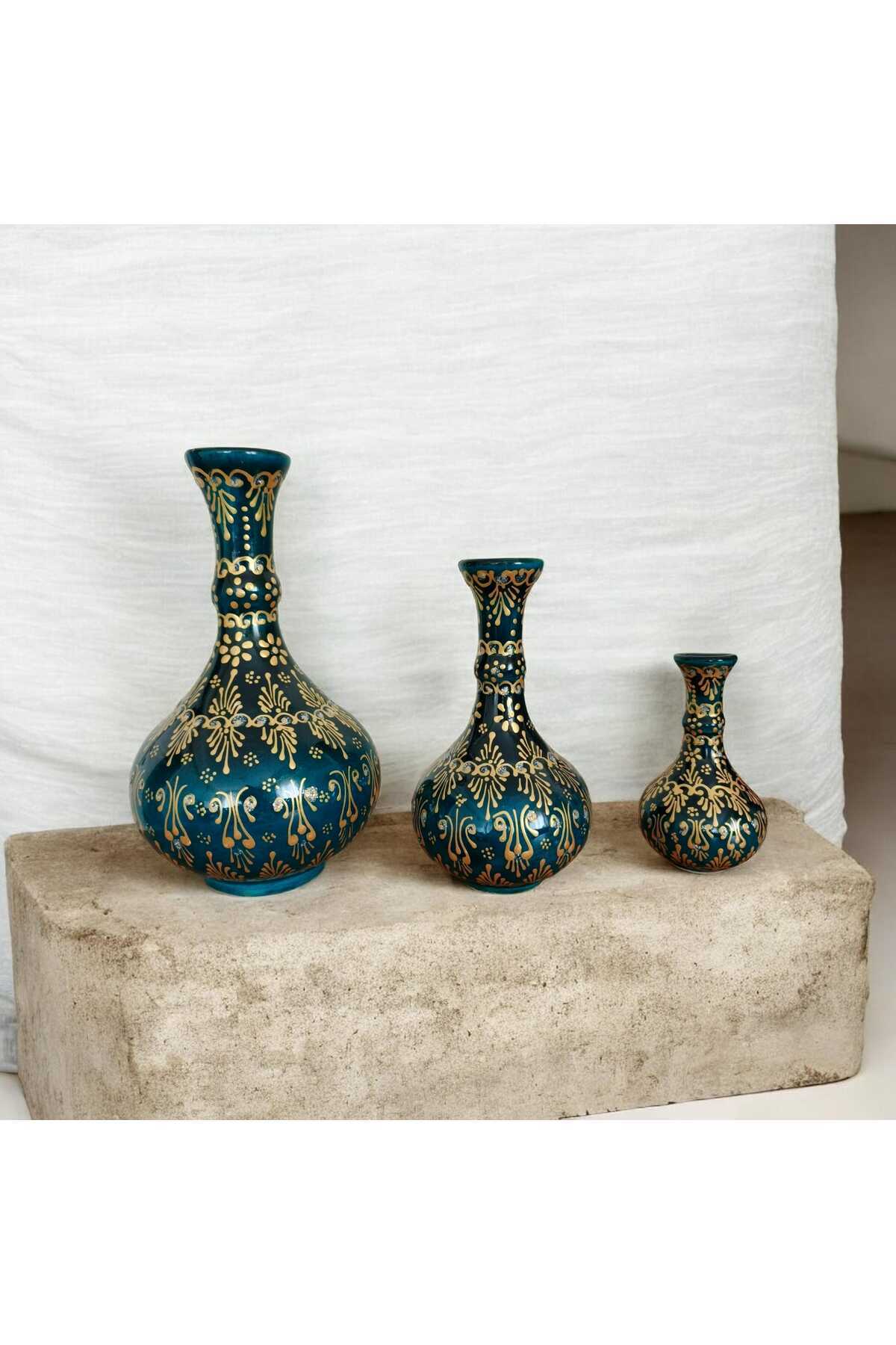 Sema Cini Handmade 3-Piece Teardrop Vase - MALLTURK