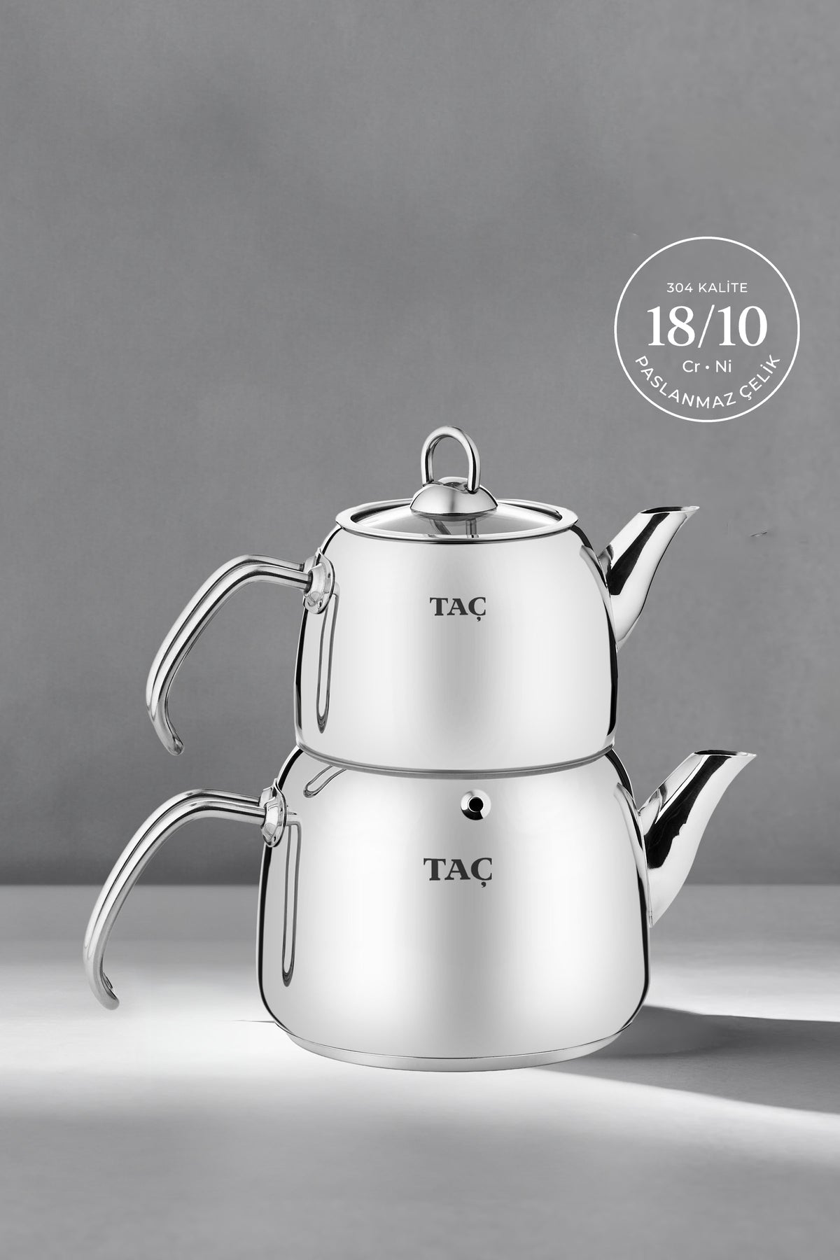 Tac Panda Medium Size 4-Piece Stainless Steel Teapot Set with induction Base, 1.25-2.00 liters - MALLTURK