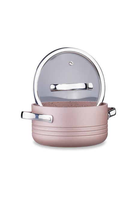 KORKMAZ Linea 7 Piece Rosagold Cookware Set