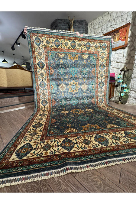 Rustikev Hand-Woven Afgan Sehrazat Rug 211x313 - MALLTURK