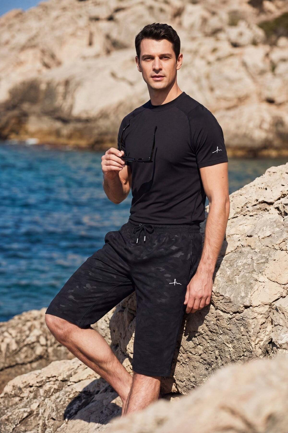 Hasema Camouflage Pattern Long Men's Pool and Beach Shorts 5076