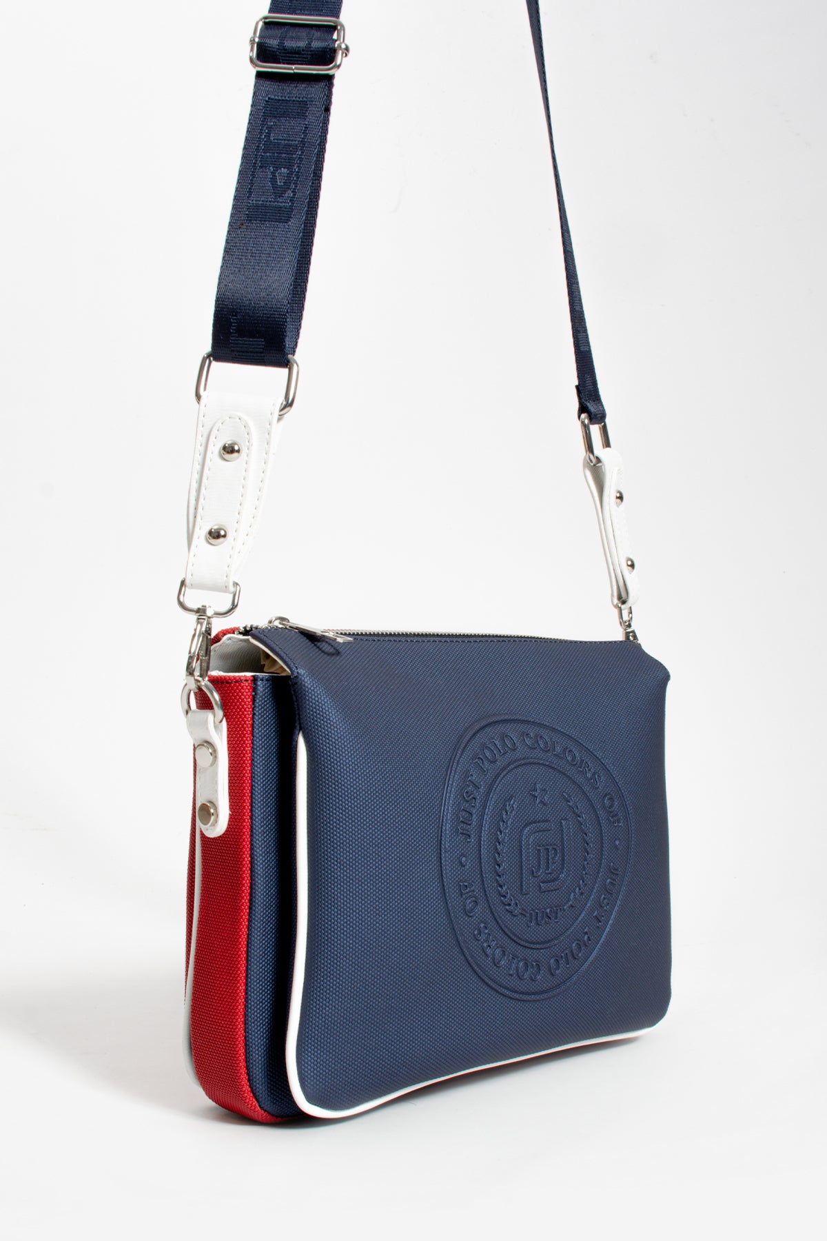 Just Polo Women's Shoulder & Messenger Bag, Polo Fabric, Color Navy Blue - MALLTURK