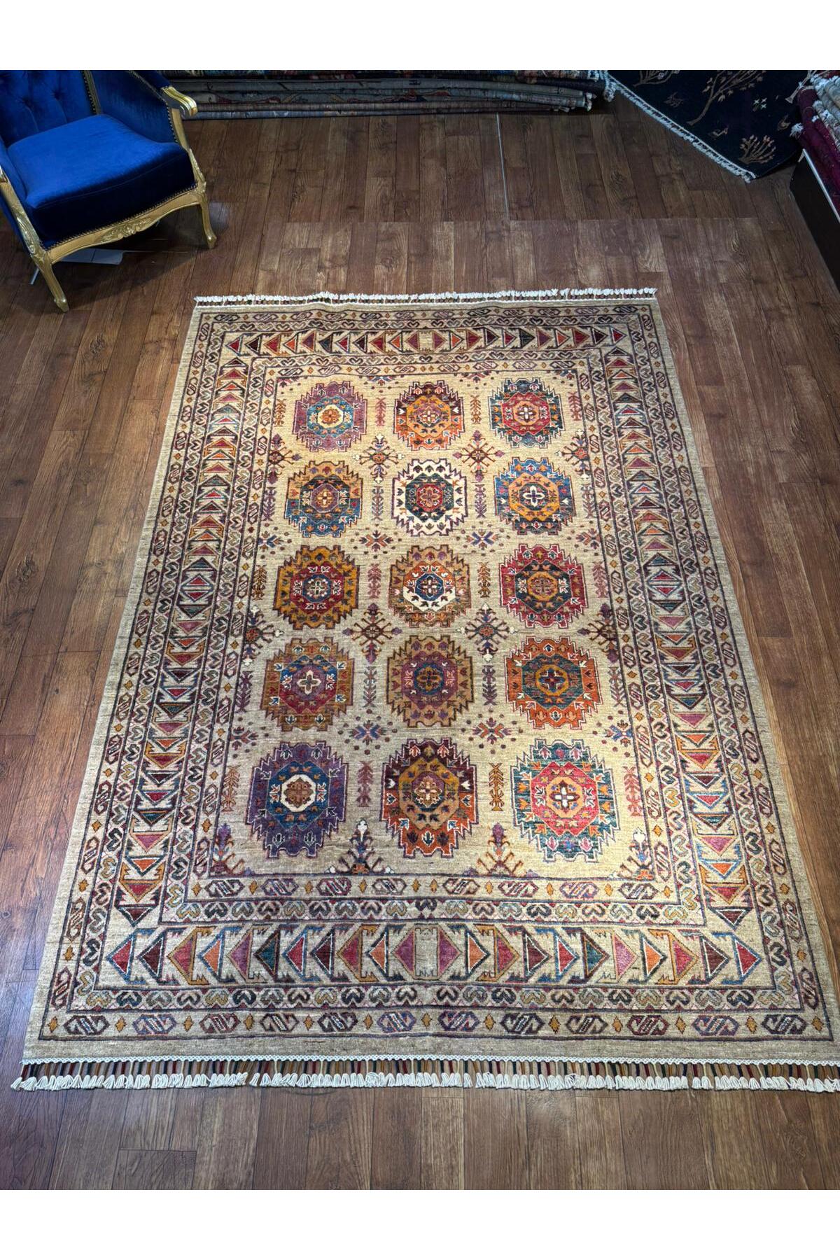 Wool Hand-Woven Afghan Rug
