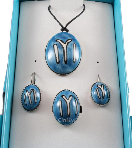 Cini Evi Kayi Boyu Tile Jewelry Set - MALLTURK