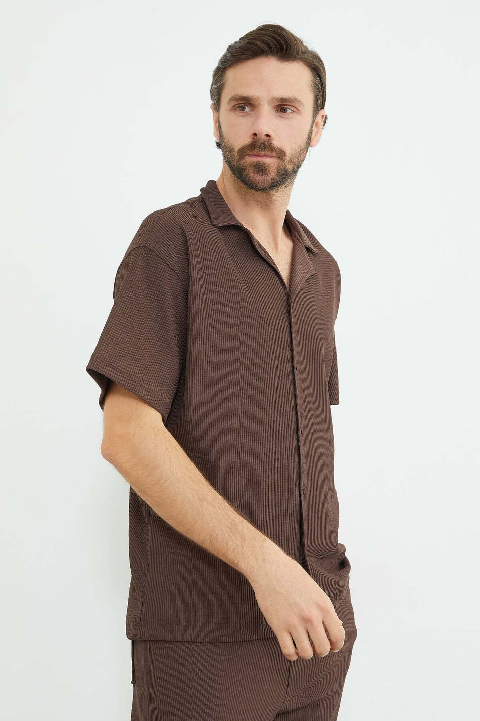 Ribbed Short Sleeve Shirt